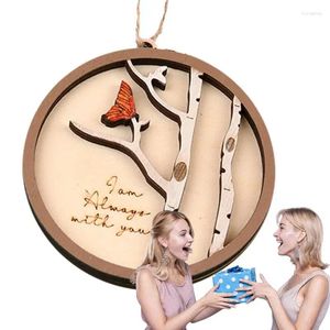 Figurine decorative Bird Bird Ornment Wooden Word Weight Cite Necklace Pendant Divery Christmas Regali festivo per esterno per interni