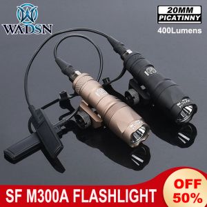 Scopes Taktik M300A Surefir Mini İzci Işık 400Lümler Wadsn M300C Açık Mekan Av Feneti SF Beyaz Led Spotlight Fit 20mm Rail