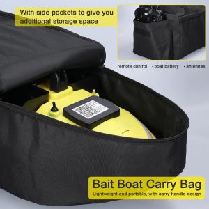 Acessórios Bolsa de transportar para peixe Bait Bait Boat Wear Bolsa de armazenamento de tecido de oxford com bolsa lateral com zíper de acessórios de pesca