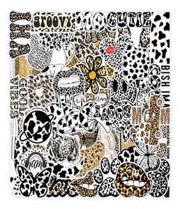 Impermeável 103050pcs arte adesivos de moda de leopardo psicodélico