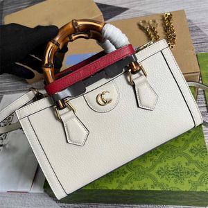 torba Wysoka definicja oryginalna Diana Bamboo Joint Tote Womens One Crossbody Pełna skórzana klasyczna klasyczna wszechstronna