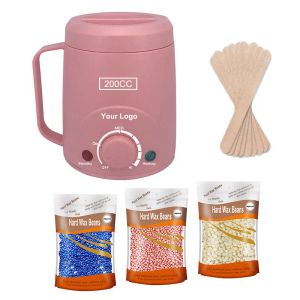 Heaters Electric Wax Heater Hot Paraffin Pot Waxmelt Epilator Quick Warmer Hair Removal Waxing Machine with Wax Beans and Wood Sticks