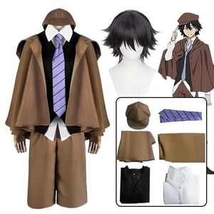 Anime Costumes Edogawa Ranpo Cosplay Bungo Stray Dogs Come Detektyw Mundur Suit Edogawa Rampo Stroje z Hat For Hallown Comic Con Y240422