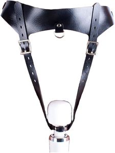 Brief di moderazione del dispositivo di castità femminile - Kit di schiavitù BDSM Vibratore Cintura di cinghia del dildo su cinghia femmina sesso sesso gioca a schiavi punite giocattoli