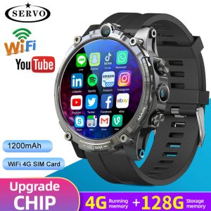 Control 4G+128G 1.6In 4G Smart Watch for Men Women SIM Card Slot GPS Wifi Military Call HD Camera Music Google Play Store Sport Fitness