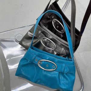 Färg koreansk stil handväska all-match halvmåne påse metall spänne små purses kvinnliga påsar påsar ins underarmsäckar axelväskor p2m1#