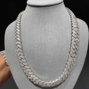 Iced Out Cuban Link Chain 14mm VVS Lab Grown Diamond Cuban Link Chain Hip Hop Miami Cuban Chain Hip Hop