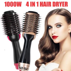 Secador um passo secador de cabelo iônico e volumizador 4in1 Atualizar escova de ar quente Rotativa Endurecimento a curling Salon Ion Negative Styler