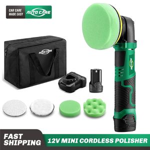 Cordless Mini Polisher Car Polishing Machine 3000rpm 12V Electric Car Polish Machines Adjustment Speed Auto Detailing Tool 240409