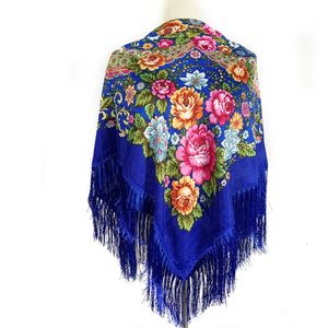 125*125 cm de lenço quadrado russo Nacional Ucrânia Shawl Babushka Bandana Lenço da cabeça feminina do lenço feminino