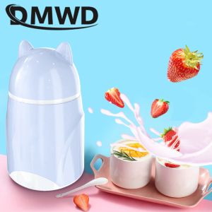 Macher DMWD Mini Joghurthersteller tragbare elektrische automatische DIY Joghurt Fermenter -Reise Leben Fermenting Machine Glass Cup Container EU