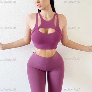 Tracksuit Sportwear Yoga Outfit Tight Leggings Sports Bra Elastic Fiess Gym Set Women's Suit 13 Colors 35