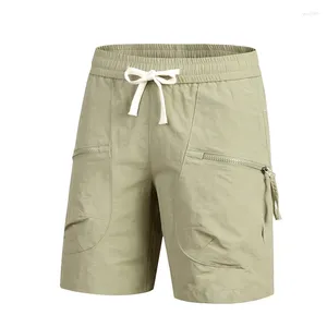 Shorts maschile uomini alla moda con cerniera Solido sport con pantaloni corti a secco rapido 2024 estate casual cowinding beach beach ropa hombre