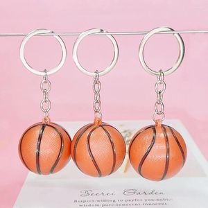 Keychains Creative Mini Basketball Key Ring Acrylic Football Car Chain Simulation Pendant