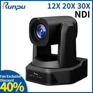 LENS 1080P NDI Conferenza Videocamera PTZ 12x 20x 30x zoom poe ai tracciamento automatico PTZ Camera SDI HDMI USB3.0 Output con luce Tally