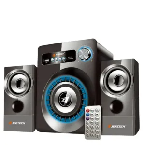 Speakers Professional Computer Audio Full Set DJ Sounds System BT Speakers with Amplifier Colorful LED Light Wired Subwoofer Speaker Set