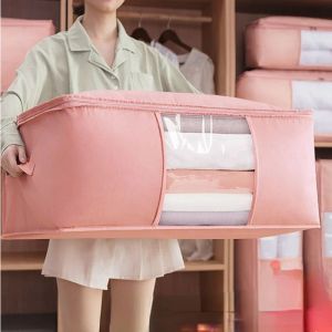 Bags Foldable Storage Bags for Clothes NonWoven Clothing Organizer Wardrobe Closet Organizer for Pillow Quilt Blanket Storage