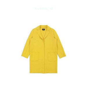معطف العلامة التجارية معطف المعطف معطف معطف maxmaras المرأة الأصفر بدلة الياقات معطف