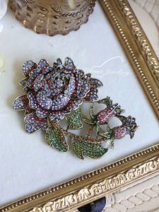 Brosches tidlös undrar fancy zircon geo blommor brosch stift för kvinnor designer smycken för klänning tröja trendig sällsynt parti gåva xmas 5381