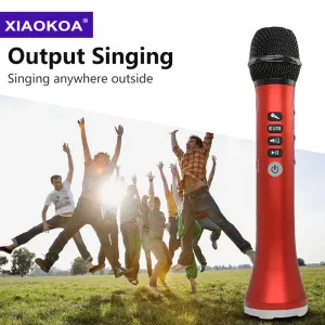 Microfoni Xiaokoa L698 Wireless Karaoke Microfono Bluetooth Stopaker 2IN1 PANTO CANTURA DI REGISTRAZIONE PERSONATI PORTATIVE KTV per iOS/Android