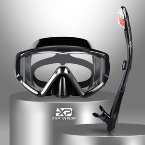 Dry Snorkel Set Pano 3 Window Snorkel Mask Anti-Fog Scuba Diving Goggle and Snorkel Adult Snorkeling Swim Mask with PC Lens 240410