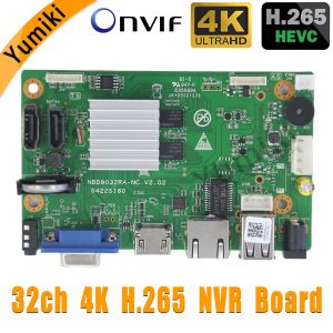 Lente H.265 32CH 4K NVR REGORDO DE VÍDEO DE VÍDEO DA PCB PCB PABLE PARA ATENÇÃO DA CAMADOR IP OVNIF CMS XMEYE P2P Cloud