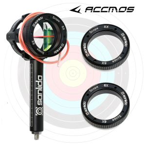 Scopes Sanlida X10 Compound Bow Sight Lens 4X 6X 8X Aiming Scope Magnifier Replace Lens for Accuracy Target Hunting Accessorie