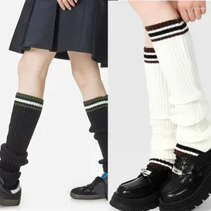 Women Socks Women's Leg Warmer Y2K Knitted Sleeve Warm Students Girls JK Foot Covers