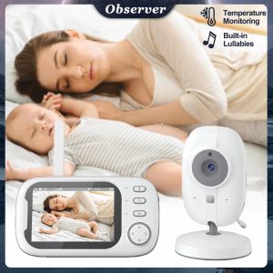 Camera 3.5 Inch Wireless Video Color Baby Monitor High Resolution Baby Nanny Security Camera Temperature Monitoring Night Vision AMB600