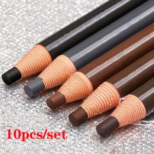 Maskin 10st/set Eyebrow Pencil Cosmetic Pencil For Eyebrows Natural Longlasting Tattoo Microblading Pen Waterproof Makeup Set Beauty