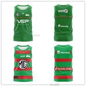 2023 2024 New Australia South Sydney Rabbitohs Home Away Rugby Camisa sem mangas homens Treinamento de colete esportivo de vestes esportivas Tirchas de camisetas ao ar livre FW24