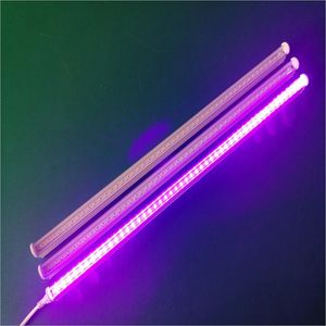 T5 Tubes LED UV 395-400nm 2ft 3ft 4ft 18W AC100-240V Integrated Lights 120LEDs PF0.9 Blubs 600mm 900mm 1200mm 4 foot feet Lamps Ultraviolet Disinfection Germ Lighting