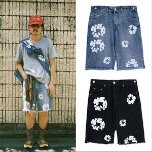 Mens Shorts Men Womens Casual Short Pants Men demin Foam Printing Beach Shorts Man Sport Shorts 8615