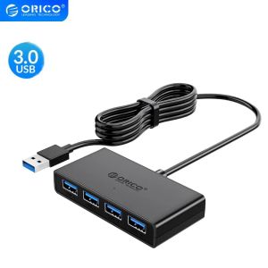 HUBS ORICO 4 POTTS USB HUB 4 في 1 Splitter USB3