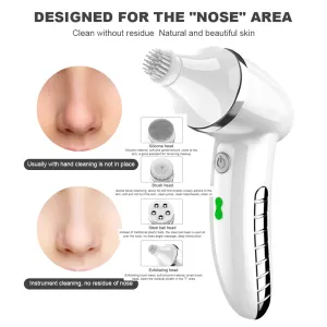 Scrubbers 4 in 1 Gesichtsreinigung Pinsel Silikon Deep Pore Sonic Vibration IPX6 USB weibliche Apparatur Nu Gesicht Nase Miniskin Pflege