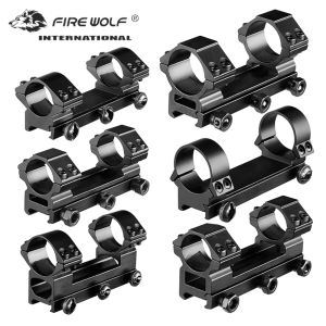 SCOPES Fire Wolf Hunting Accessories 25,4mm/30mm Ring 20mm Dovetail Rail Airsoft Accessories Mount för AR15 Rifle Scope Picatinny Rail