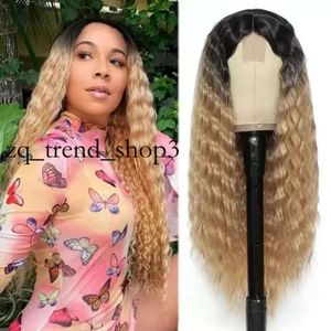 Wholesale Double Brushed Lace Human Hair Full Lace Wigs Brazilian Hair Wigs Europe and the United States Ladies in Long Hair Curls Fast Shipping 34