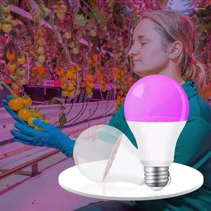Grow Lights Lampada pianta LED LIGHT Full Spectrum E27 Bianco per piante da interno Fiori del giardino VE