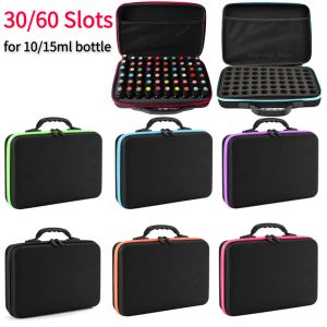 Bags 60/30 Bottles Essential Oil Case 15ml Essential Oil Collecting Bags Travel Portable Carrying Cases Nail Polish Storage Bag