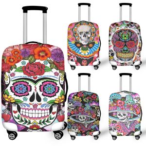 Acessórios Floral Sugar Skull Print Saypche Toupeling Acessórios de viagem multicolorida Skeleton Ladies Holiday Carrif