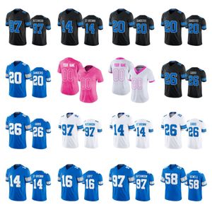 Amon-ra St Brown 26 Jahmyr Gibbs Football Jersey Hendon Haker Barry Sanders Jameson Williams Sam Laporta Brian Branch Malcolm Rodriguez Jared Goff David Montgomery