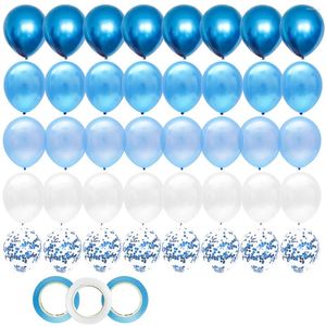 Dekoracja imprezowa 40pcs 12 cali niebieski mieszany lateks balony chłopiec mężczyzna Dekoracje urodzinowe Baby Shower płeć