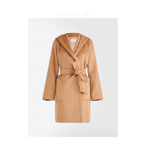 Brand Coat Women Coat Designer Coat MAXMARAS Camel Velvet Bathrobe Coat Camel