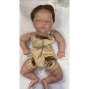 Bebekler 20inch zaten bitmiş boyalı yeniden doğmuş bebek parçaları şeftali yumuşak vinil bebek aksesuarları diy oyuncak bebek parçaları