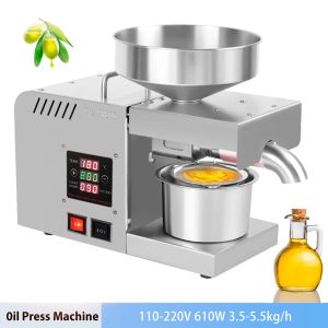 Pressers X5S Automatic Oil Press Hushålls linfrö Oil Extractor Peanut Oil Press Cold Press Oil Machine 1500W (MAX)