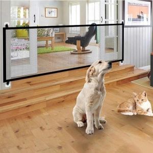 家具ポータブル犬メッシュバリアフェンス屋内屋外折りたたみ犬の安全フェンスのためのペットゲートケージ通気性分離ガードネットワーク