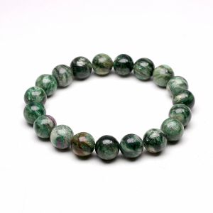 Armbänder hochgradige echte natürliche grüne Glimmerkristalle Perlen Armbänder für Frauen und Männer Stein Fuchsite Jewerly