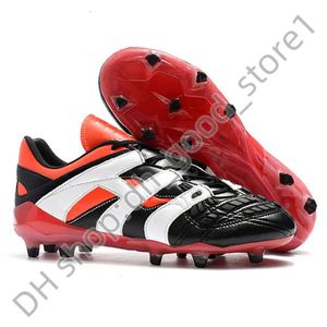 Football Boots Gift Bag Quality Accuracy High Ankle Soccer Cleats Mens Firm Ground Soft Leather Pink 2024 New Football Shoes US Size 6-11 527