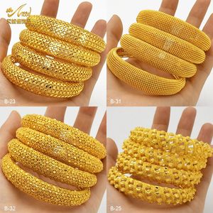 Aniid Dubai Gold Color Bangles for Women Arabic Luxury Charm Bracelelet Bangles Bangles Nigerian Jewelry Party Gifts 240419