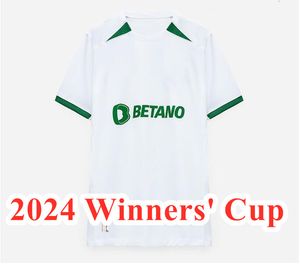 Sporting CP 24 25 Lisboa Soccer Jerseys 23 24 Cup Winners 'Cup Vietto 2024 Sporting Clube de Football Shirt Men Kids Kit Maillot Jersey Home Blue